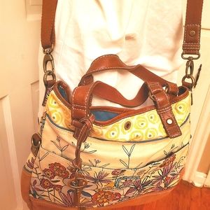 Fossil Multicolor Floral Travel Bag
